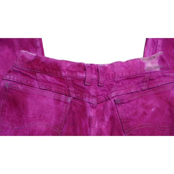 Vintage Lee Jeans Hot Pink Fuchsia Tie Dye High Rise 27 in Waist Mom USA - Picture 12 of 12